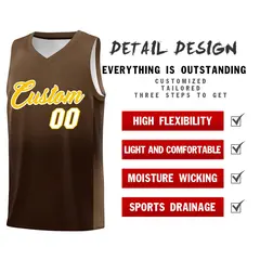 Light Brown Brown Gradient Basketball Jersey Sports Uniform 2