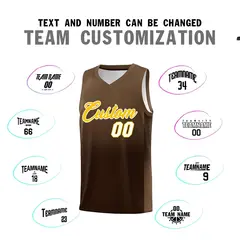 Light Brown Brown Gradient Basketball Jersey Sports Uniform 4