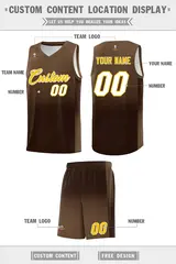 Light Brown Brown Gradient Basketball Jersey Sports Uniform 5