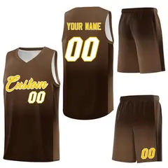 Light Brown Brown Gradient Basketball Jersey Sports Uniform 7