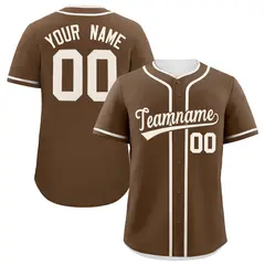 Light Brown Cream Classic Authentic Baseball Jersey 1