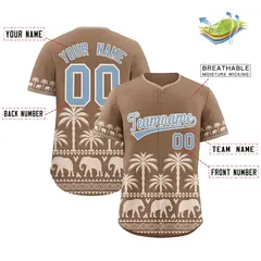 Light Brown Cream Graffiti Bossinia Style Baseball Jersey 2