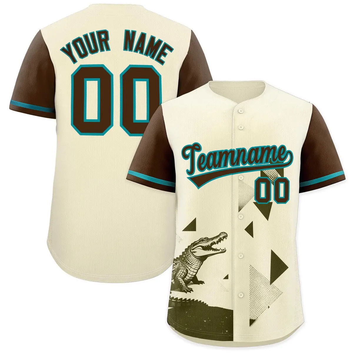 Light Brown Cream Raptor Series Raglan Baseball Jersey