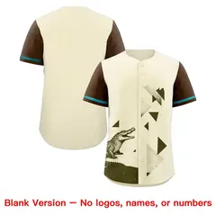Light Brown Cream Raptor Series Raglan Baseball Jersey 8