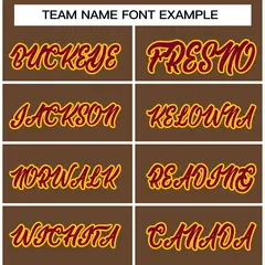 Light Brown Crimson-Gold Varsity Full-Snap Letterman Jacket 5