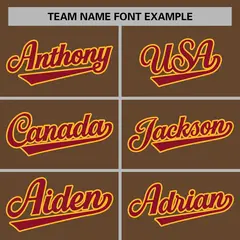 Light Brown Crimson-Yellow Varsity Full-Snap Letterman Jacket 5