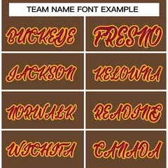 Light Brown Crimson-Yellow Varsity Full-Snap Letterman Jacket 5