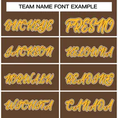 Light Brown Gold Varsity Full-Snap Raglan Letterman Jacket 5
