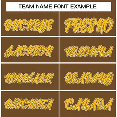 Light Brown Gold-White Raglan Varsity Full-Snap Letterman Jacket 3