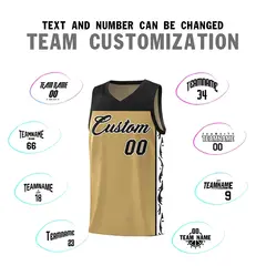 Light Brown Graffiti Side Pattern Basketball Jersey 4