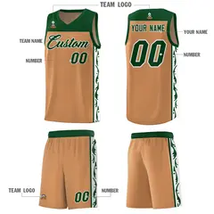 Light Brown Graffiti Side Pattern Basketball Jersey 5