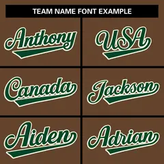 Light Brown Green Raglan Full-Snap Varsity Letterman Baseball Jacket 7