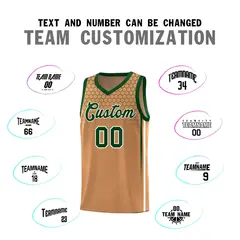 Light Brown Honeycomb Pattern Basketball Uniform Jersey 4