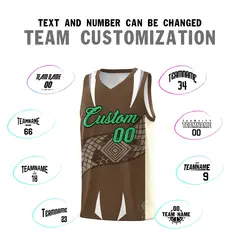 Light Brown Light Khaki Snake Scale Venomous Fang Graffiti Basketball Jersey 4
