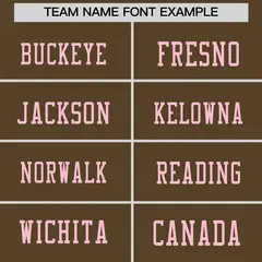Light Brown Light Pink Sequin Lettering Football Jersey 3