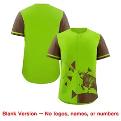 Light Brown Neon Green Raptor Series Raglan Hip Hop Baseball Jersey 7