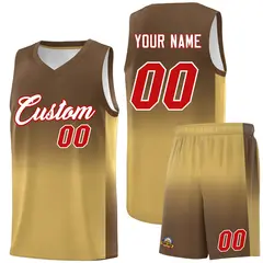 Light Brown Old Gold Gradient Basketball Jersey 1
