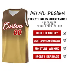 Light Brown Old Gold Gradient Basketball Jersey 2