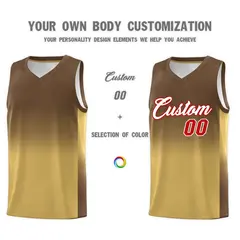 Light Brown Old Gold Gradient Basketball Jersey 3