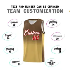 Light Brown Old Gold Gradient Basketball Jersey 4