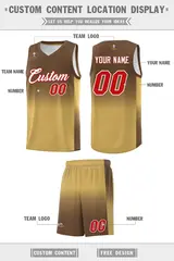 Light Brown Old Gold Gradient Basketball Jersey 5