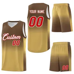 Light Brown Old Gold Gradient Basketball Jersey 7