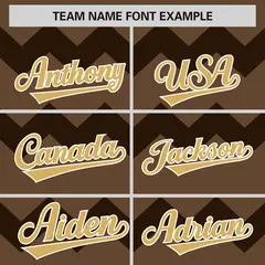 Light Brown Old Gold White Ripple Authentic Baseball Jersey 4