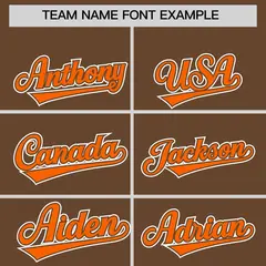 Light Brown Orange-Light Brown Varsity Letterman Hoodie Jacket 5