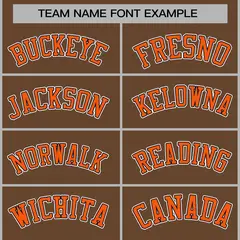 Light Brown Orange-Navy Varsity Full-Snap Letterman Jacket 5