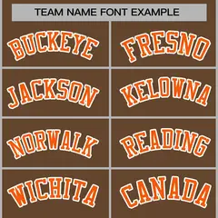 Light Brown Orange-White Varsity Full-Snap Letterman Jacket 5
