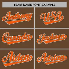 Light Brown Orange-White Varsity Full-Snap Letterman Jacket 5