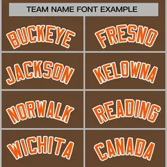 Light Brown Orange-White Varsity Full-Snap Letterman Jacket 5