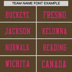 Light Brown Pink Sequin Lettering Football Jersey 3