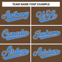 Light Brown Powder Blue-Khaki Varsity Full-Snap Letterman Jacket 5
