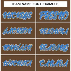 Light Brown Powder Blue-Khaki Varsity Full-Snap Letterman Jacket 5