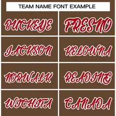 Light Brown Red-White Varsity Full-Snap Letterman Jacket 5