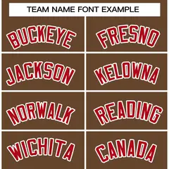 Light Brown Red-White Varsity Full-Snap Letterman Jacket 5