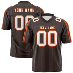 Light Brown Vertical Fine Stripe Gradient Football Jersey 1