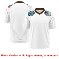 Light Brown White Ukiyo-e Auspicious Clouds Graffiti Football Jersey 7