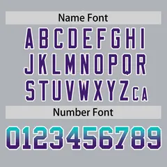 Light Gray Aqua Purple Gradient Side Baseball Jersey 4