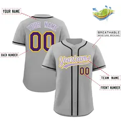 Light Gray Baseball Jersey 2
