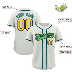 Light Gray Baseball Jersey 2