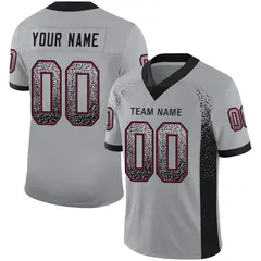 Light Gray Black-Cardinal Drift Mesh Football Jersey 1