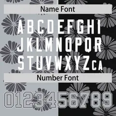 Light Gray Black Split Flower Graffiti Baseball Jersey 4