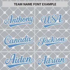 Light Gray Lt Blue-White Plaid Authentic Baseball Jersey 3