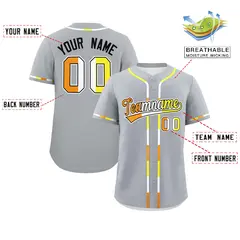 Light Gray Maverique Pride Month Baseball Jersey 2