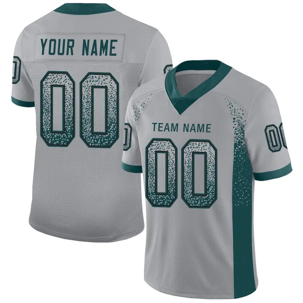 Light Gray Midnight Green-Black Drift Mesh Football Jersey