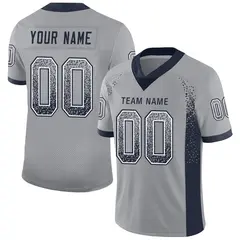 Light Gray Navy-White Drift Mesh Football Jersey 1
