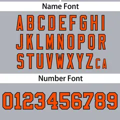 Light Gray Orange Gradient Ribbed Authentic Baseball Jersey 4