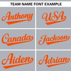 Light Gray Orange Gradient Ribbed Authentic Baseball Jersey 3